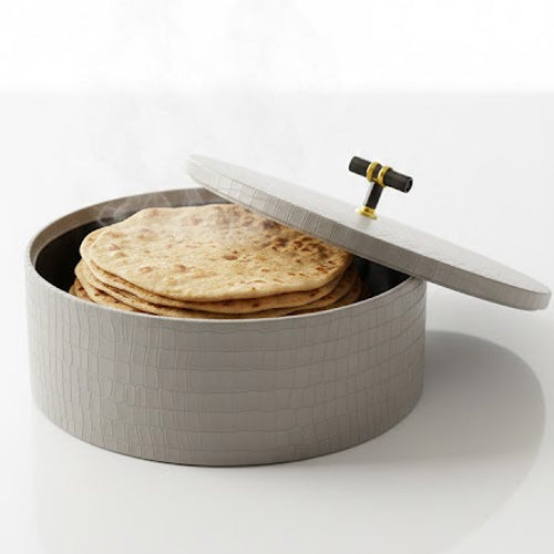 Luxury Faux Leather Roti Daan | Designer Chapati Storage Box | Keep Rotis Warm & Soft