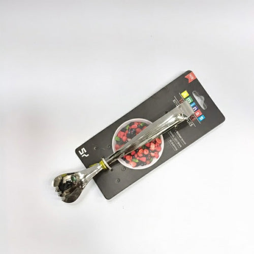 Elegant Stainless Steel Bread Tongs | Decorative Pastry & Cake Serving Utensil | Polished Buffet Server