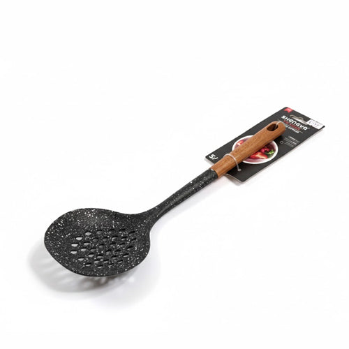 Shengya Silicone Skimmer Spoon & Slotted Ladle | Heat-Resistant Non-Scratch Cooking Utensil | Strainer Spoon for Frying & Serving