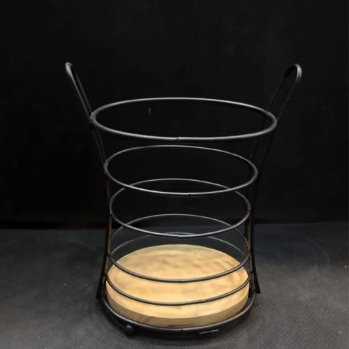 Stainless Steel Upright Utensil Crock & Spoon Stand | Countertop Kitchen Tool Organizer | Metal Cutlery Drainer Holder