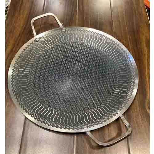 Honeycomb Stainless Steel Tawa & Flat Griddle | Non-Stick Dosa Tawa | Induction Ready Roti Pan & Hexagonal Pattern Cookware