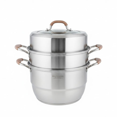 Stainless Steel Multi-Layer Steamer Pot Set | Induction Ready Healthy Food Steamer | Large Capacity Vegetable & Dim Sum Cooker