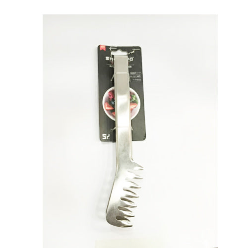 Stainless Steel Salad & Pasta Tongs with Silicone Tips | Non-Scratch Cooking & Serving Tong | Heavy Duty Food Server