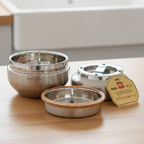 Premium SUS 304 Stainless Steel Thermal Lunch Box | Insulated Leak-Proof Food Jar Container