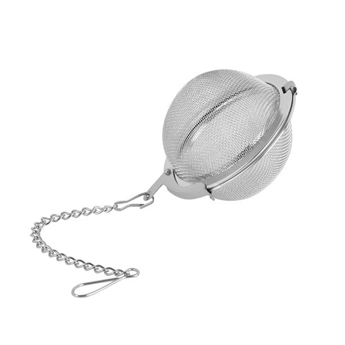 Stainless Steel Fine Mesh Tea Ball Infuser - Reusable Loose Leaf Tea Filter with Chain/Handle