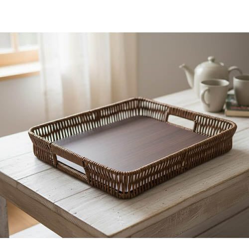 Luxury 3-Piece Nesting Serving Tray Set | Modern Rectangular Decorative Display Trays