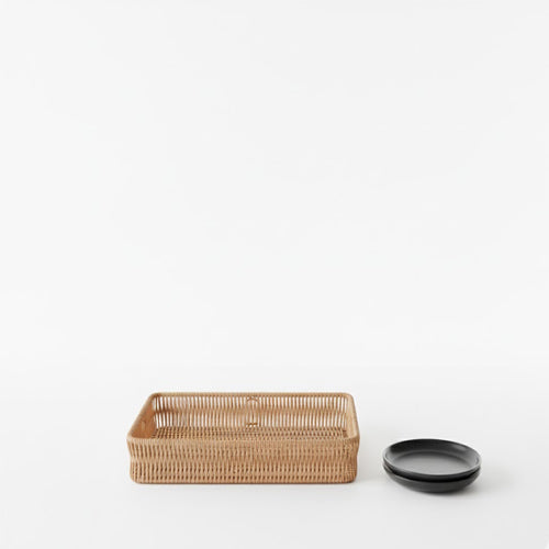 Modern 3-Piece Rectangular Nesting Tray Set (No Handles) | Decorative Serving Platter for Ottoman