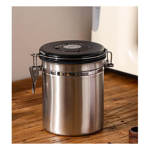 Stainless Steel Airtight Storage Canister with Clip-Top Lid